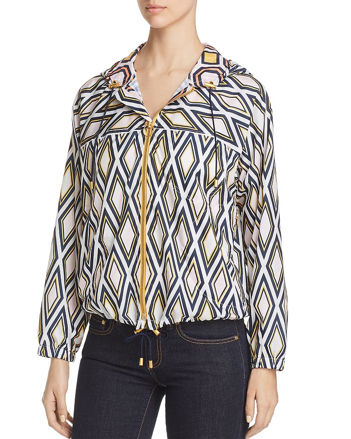 Tory burch printed packable jacket best sale