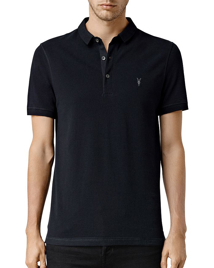 Allsaints Reform Ss Polo In Black