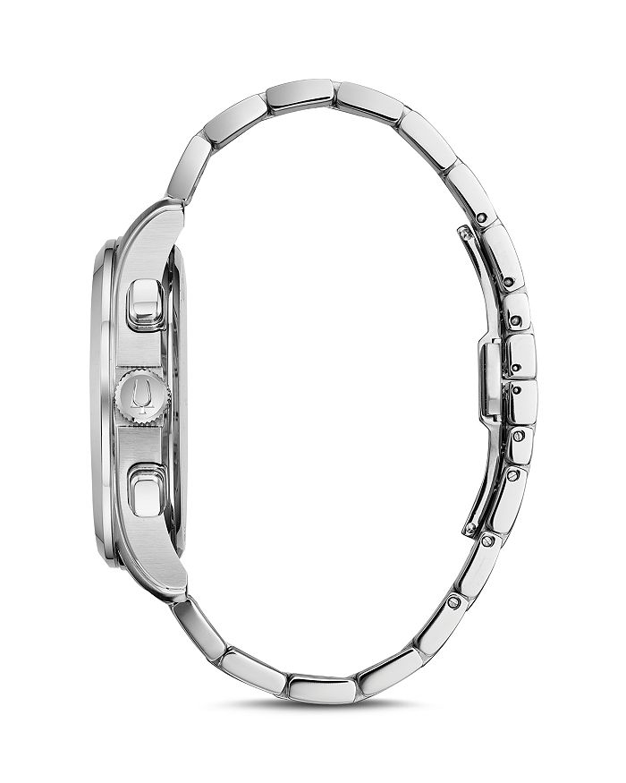 Shop Bulova Wilton Watch, 46.5mm In Black/silver