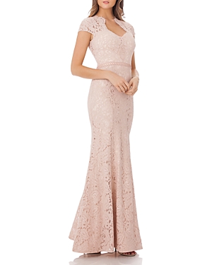 JS COLLECTIONS LACE MERMAID GOWN,866379