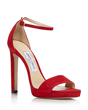 JIMMY CHOO WOMEN'S MISTY 120 SUEDE HIGH-HEEL PLATFORM SANDALS,J000104534