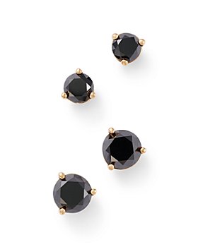 Bloomingdale's - Black Diamond Stud Earrings in 14K Yellow Gold, 0.50 - 1.0 ct. t.w. - 100% Exclusive