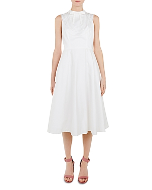 TED BAKER BRIIOLA LACE-TRIMMED MIDI DRESS,WH8WGD68BRIIOLA99-WH