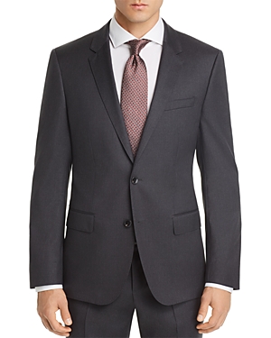 Shop Hugo Boss Huge Slim Fit Suit Jacket In Dark Gray
