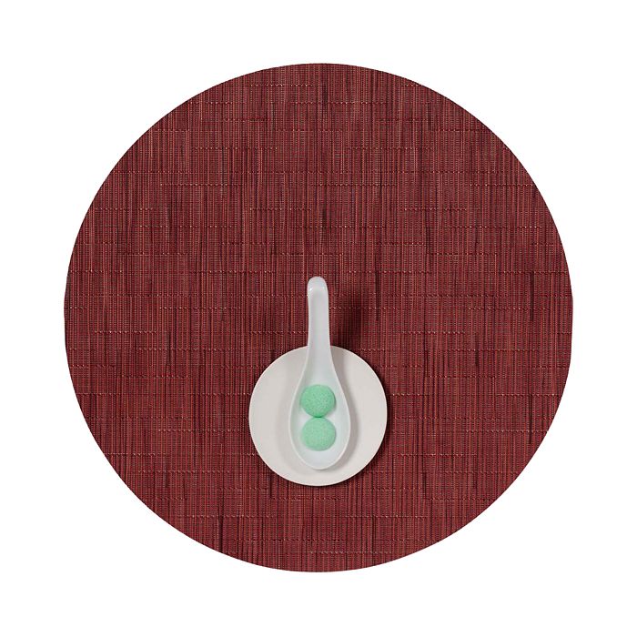 Chilewich Bamboo Round Placemat 15, Chilewich Round Blue Placemats