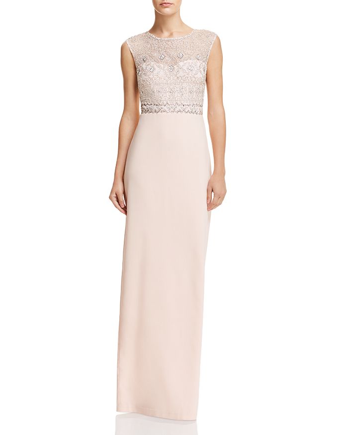 Adrianna Papell Embellished Column Gown Bloomingdale s
