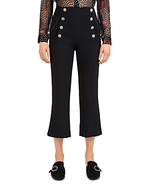 THE KOOPLES DAISY CROPPED FLARED CREPE PANTS,FP1649