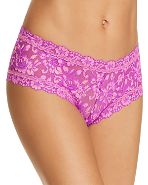 Hanky Panky Cross-dyed Lace Boyshort In White Orchid
