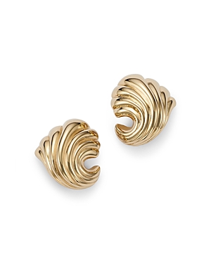 Bloomingdale's Small Shell Earrings in 14K Yellow Gold - 100% Exclusive