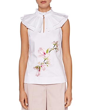 TED BAKER TERRIA HARMONY HIGH-NECK TOP,WH8W-GW4X-TERRIA