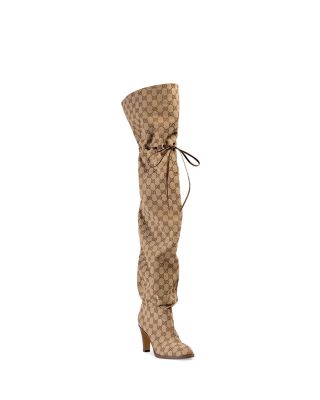 GG Canvas Over-the-Knee Boots 