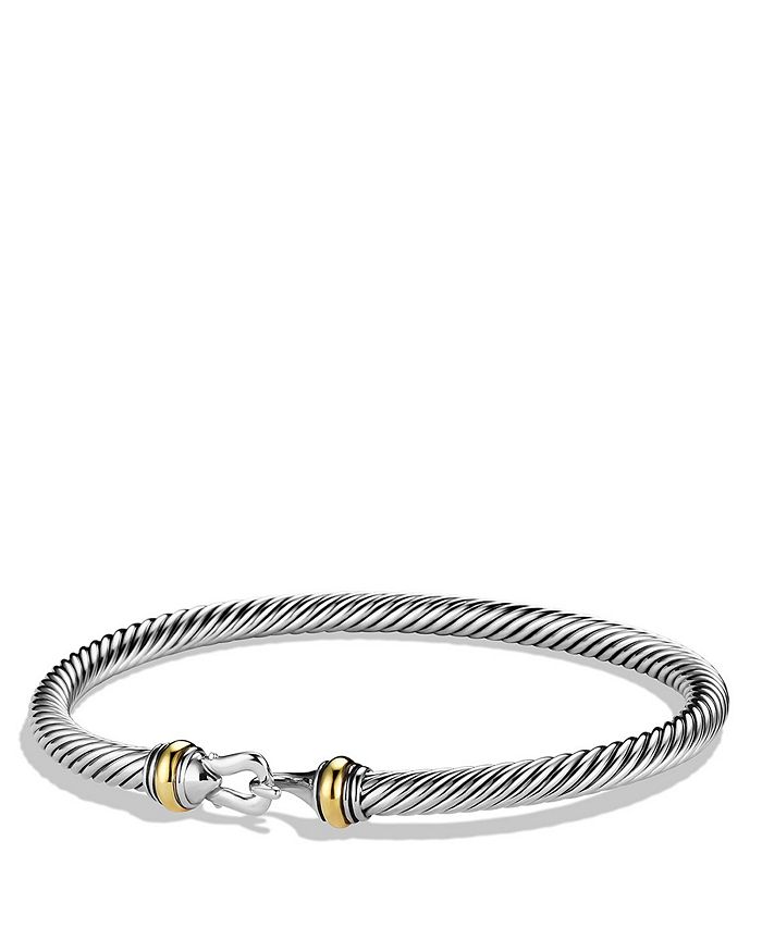 DAVID YURMAN CABLE CLASSIC BUCKLE BRACELET WITH GOLD,B11295 S8XS