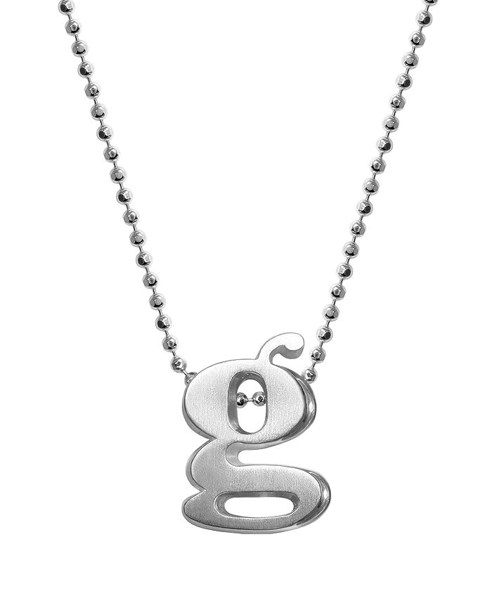 ALEX WOO STERLING SILVER LITTLE LETTER A NECKLACE, 16,NLETTERG-S