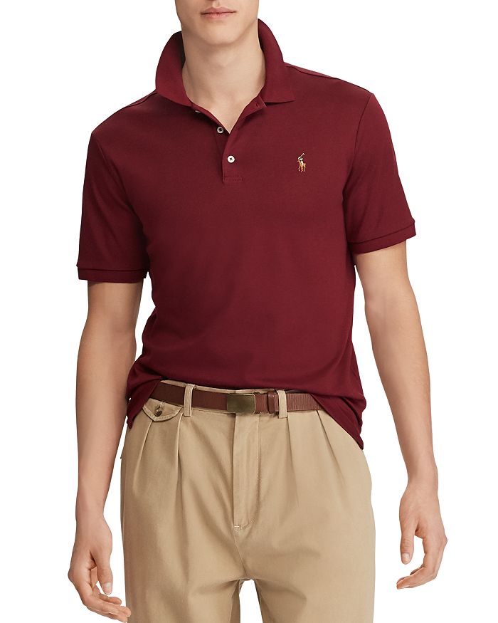 Polo Ralph Lauren Classic Fit Soft Cotton Polo Shirt In Classic Wine