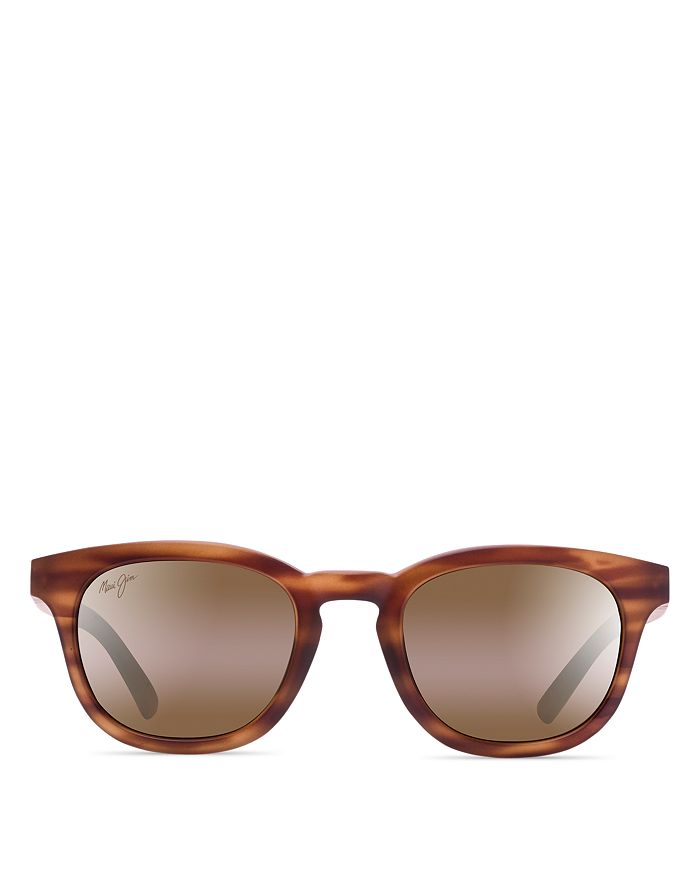 Shop Maui Jim Koko Head Polarized Mirrored Round Sunglasses, 48mm In Tortoise/brown