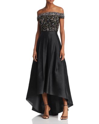 Adrianna Papell Embellished Off-the-Shoulder Gown | Bloomingdale's