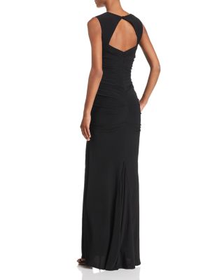 adrianna papell ruched jersey gown