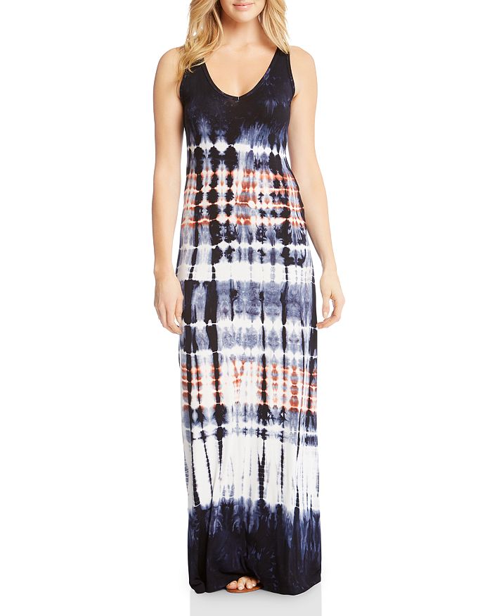 Karen Kane Women's Tie Neck Taylor Dress Brown Size 2X