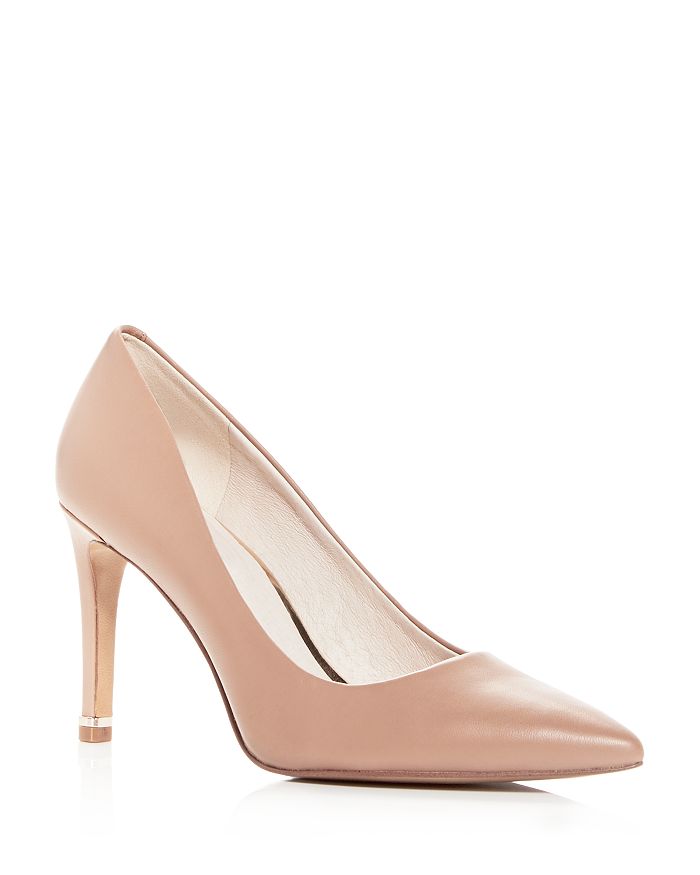 Kenneth Cole Women's Riley Pointed-toe Pumps In Dark Blush Leather