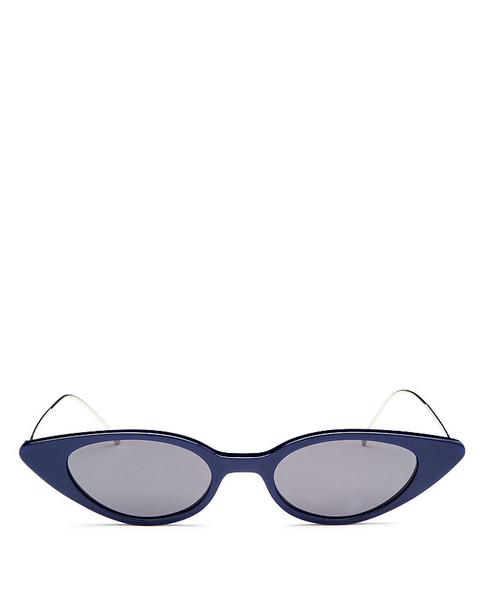 Illesteva Women's Marianne Slim Cat Eye Sunglasses, 48mm In Midnight/gray