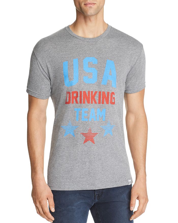 Kid Dangerous Usa Drinking Team Graphic Tee In Gray