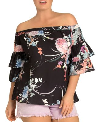 city chic off the shoulder top