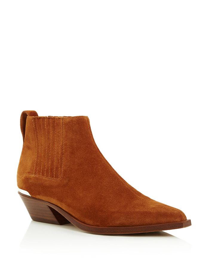 RAG & BONE RAG & BONE WOMEN'S WESTIN POINTED-TOE SUEDE LOW-HEEL BOOTIES,W285F029P