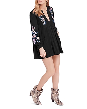 free people mia gauze embroidered mini dress Free People Mia Gauze Coral Embroidered LS Mini Dress w/Pockets. Womens Small