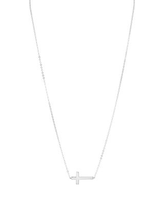 Cross Pendant Chain Necklace, 16" 