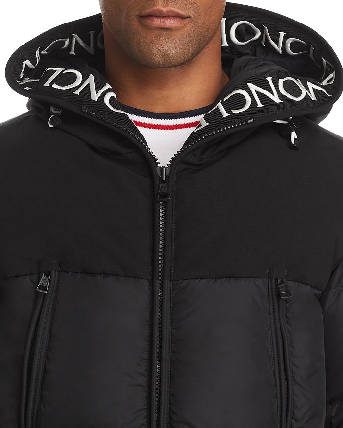 Shop Moncler Montclar Logo Trim Down Jacket In Black