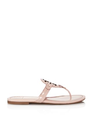 miller medallion leather flat thong