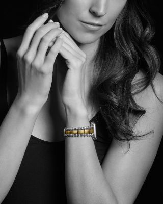 Smart Caviar Sterling Silver 18K Gold Apple™ Watch Bracelet, 38-44mm