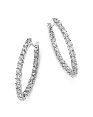 Bloomingdale's Fine Collection - Diamond Inside Out Earrings in 14K White Gold, 3.0 tcw