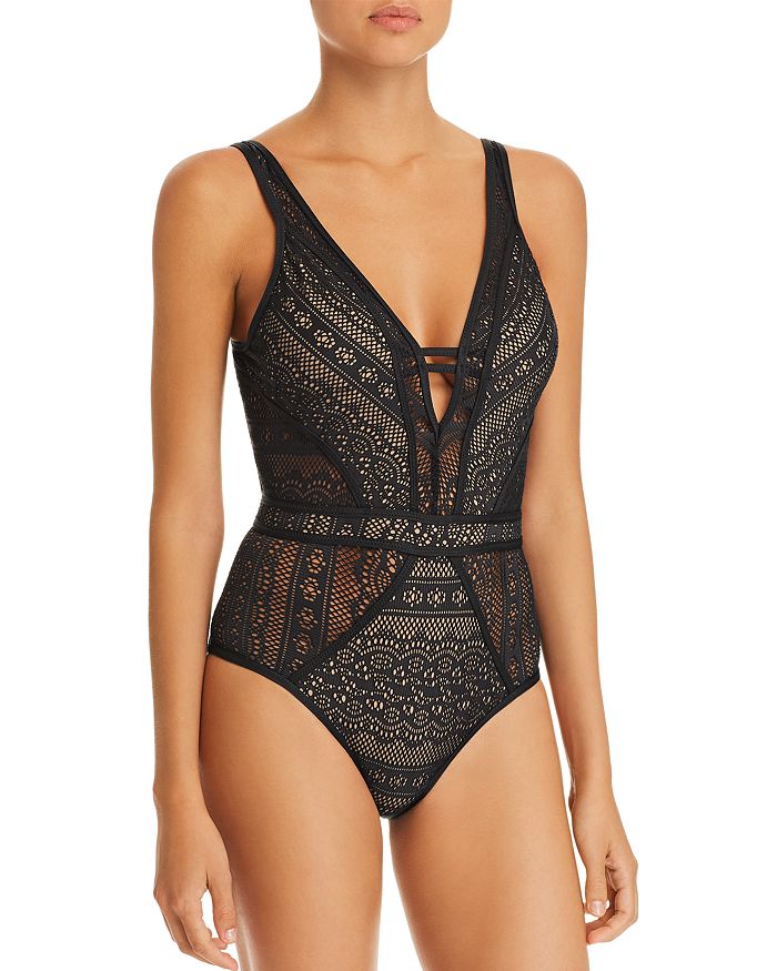 BECCA BY REBECCA VIRTUE BECCA BY REBECCA VIRTUE colour PLAY PLUNGE ONE PIECE SWIMSUIT,711097