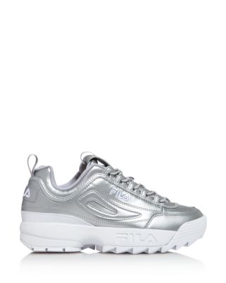 fila women's disruptor ii premium lace up leather dad sneakers