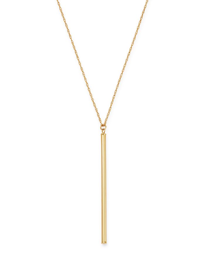Bloomingdale's Bar Drop Pendant Necklace in 14K Yellow Gold, 18" 100