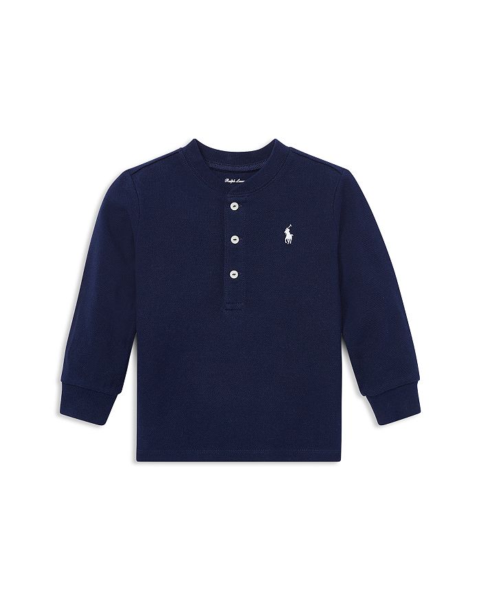 Cotton mesh henley shirt 2025