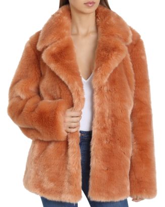 Avec les filles on sale faux fur swing coat