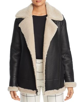 black and cream aviator jacket