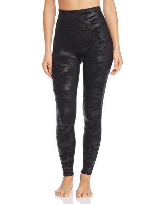 Spanx Faux Leather Camo Leggings Matte Black Size XS - $75 New With Tags -  From Bryan