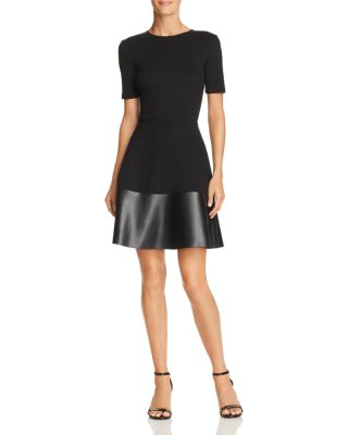 bloomingdales aqua black dress