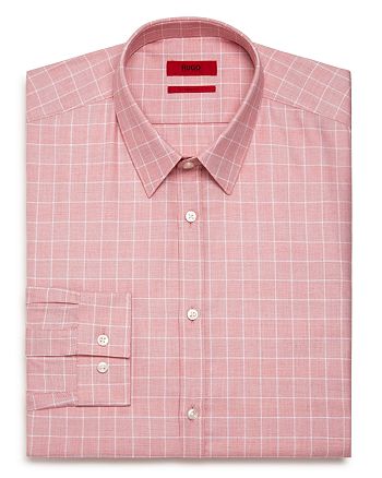 HUGO Windowpane Slim Fit Dress Shirt | Bloomingdale's