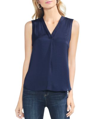 VINCE CAMUTO V-Neck Rumple Top | Bloomingdale's