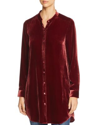 eileen fisher velvet tunic top