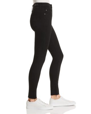 Farrah Mid Rise Raw Hem Ankle Skinny Jeans