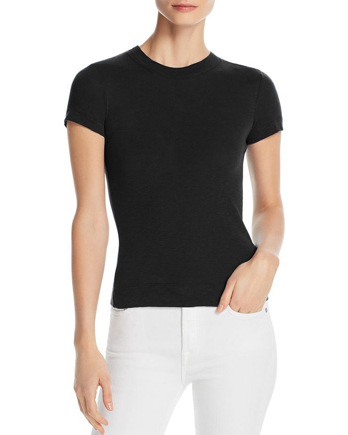 Theory Tiny Tee 2 Nebulous Organic Cotton Top In Black