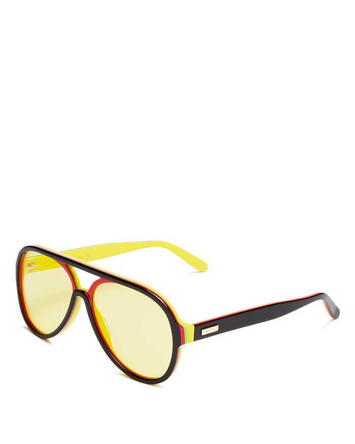 Gucci flat 2025 top pilot sunglasses