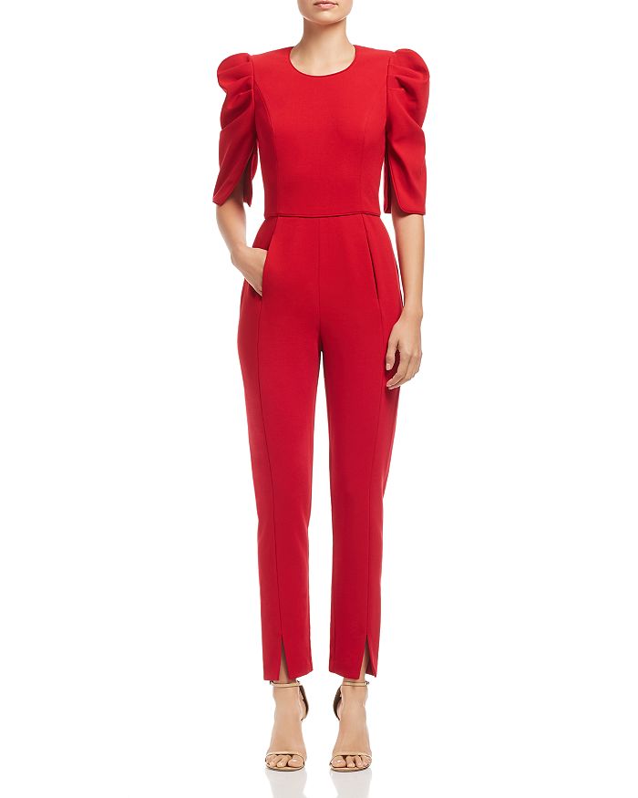 Black Halo Russo Puff Sleeve Jumpsuit 100 Exclusive