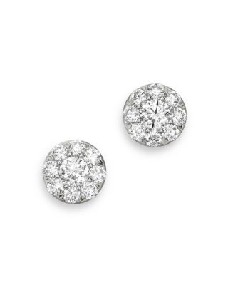 Bloomingdale's Fine Collection - Diamond Circle Stud Earrings in 14K White Gold