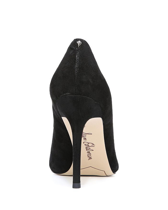 Shop Sam Edelman Women's Hazel Pointed Toe High-heel Pumps In Black Suede